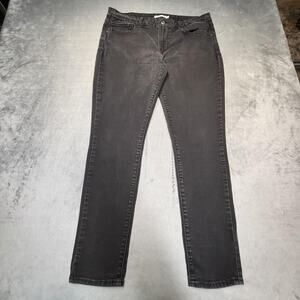 Levi's 711 Jeans Womens 33 Black Skinny Slim Stretch Charcoal Wash 30 Inseam